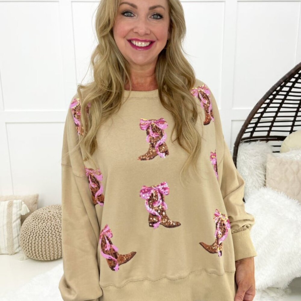 PEACH LOVE CALIFORNIA DANCING IN MY BOOTS SWEATSHIRT SIZE LARGE - Picture 3 of 5